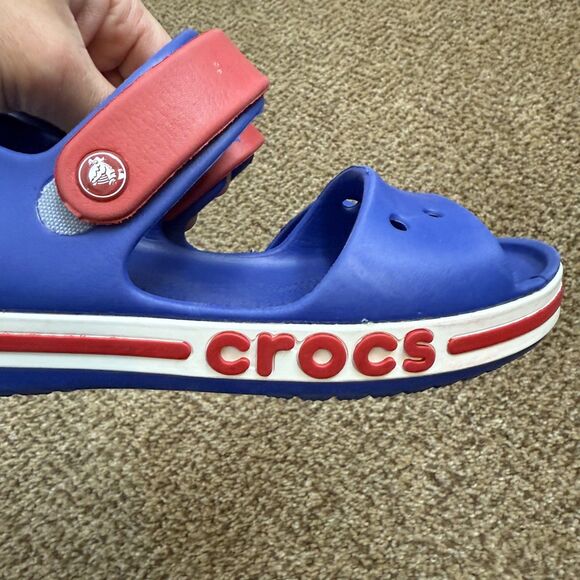 Crocs Bayaband Sandals Kids Cerulean Blue Kids Size J 2 - Picture 12 of 12